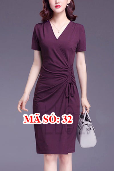 Rập đầm dập chéo chun eo size S-2XL