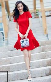 Rập đầm ôm cộc tay dáng đuôi cá size XL