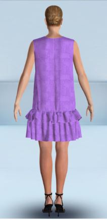 Rập đầm sát nách cổ chữ V eo suông đuôi xếp nếp size XXS-XXL - Image 2